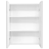 Bathroom Mirror Cabinet 60x15x75 cm MDF Shining White 331525