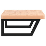 Basin Shelf Wall Mounted Steel and Solid Wood Beech 3302439