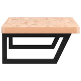 Basin Shelf Wall Mounted Steel and Solid Wood Beech 3302439