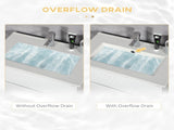 600mm Bathroom Vanity Unit with Basin and Single Tap Hole, High Gloss White Floor Standing Bathroom T3398P378068