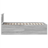 Bed Frame Grey Sonoma 90 x 190 cm Engineered Wood 3408618