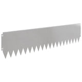 Lawn Edging 20 pcs 103 x 25 cm Steel Silver 8008401