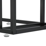 Side Table Black Tempered Glass, Powder-Coated Iron Medium 331650