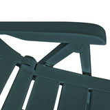 Reclining Folding Chairs 4 pcs Plastic Green 275069