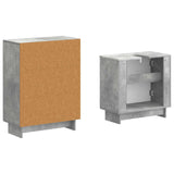 2 Piece Bathroom Cabinet Set EDE Concrete Grey Engineered Wood 3417579