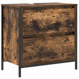 Bathroom Furniture Set with Shelf 5 pcs Brown Engineered wood 3328371