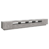 TV Cabinet with LED Lights Concrete Grey 300x35x40 cm 3081928