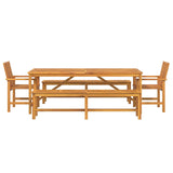 Garden Dining Set 5 pcs Brown Solid Acacia Wood 3154118