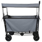 Folding Hand Trolley Grey 105 x 56.5 x 116 cm Oxford Cloth 42020664