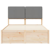 Bed Frame with Upholstered Headboard Light Grey 120 x 200 cm 3405527