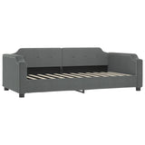 Day Bed without Mattress Dark Grey 90x190 cm Single Fabric 354219