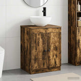 Bathroom Furniture Set Smoked Oak Engineered Wood 3404218
