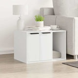 857724 Cat Litter Box Enclosure White 60x40x40 cm Engineered Wood