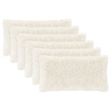 Cushion with Pillow HEERLEN 6 pcs White PV Fleece 925498
