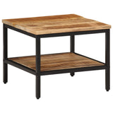 Coffee Table 45x45x35 cm Solid Rough Wood Mango 374067
