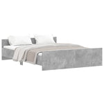 ZNTS Bed Frame without Mattress Concrete Grey 160x200 cm 3203764