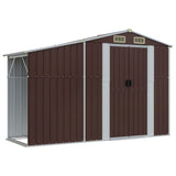 Garden Shed Brown 277x279x179 cm Galvanised Steel 3188296