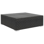 6 Piece Garden Lounge Set with Cushions Poly Rattan Black 46746