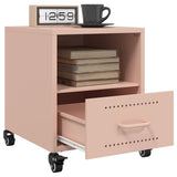 ZNTS Bedside Cabinets 2 pcs Pink 36x39x43.5 cm Steel 846707