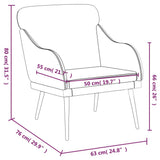 Armchair Cream 63x76x80 cm Faux Leather 351425