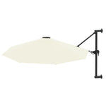 ZNTS Wall-Mounted Garden Parasol with Metal Pole 300 cm Sand 44863