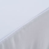 2 pcs Stretch Table Covers with Skirt 243x76x74 cm White 133586