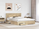 Bed Frame with Drawer with Headboard Manual Engineered Wood 3410312