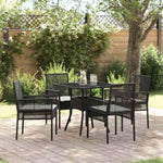 Garden Dining Set 5 pcs Black Poly rattan 3334924