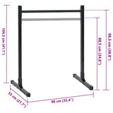 Dip Station 2 pcs Black 55 x 90 x 104.5 cm Powder-Coated Steel 42002571