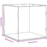 Display Box Transparent 30x30x30 cm Acrylic 154913