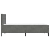 Bed Frame with Mattress Dark Grey 90 x 190 cm Velvet 3415257