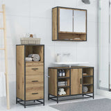 Bathroom Furniture Set 3 pcs Artisan Oak Engineered Wood 3402564