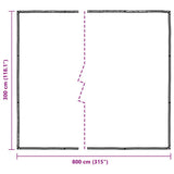 Clear Tarpaulin with Eyelets 3x8 m Polyethylene 4018559
