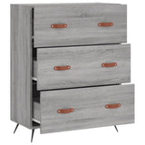 Chest of Drawers Grey Sonoma 69.5x34x90 cm Engineered Wood 827826