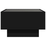 ZNTS Coffee Table with LED Black 50x50x30 cm Engineered Wood 847505