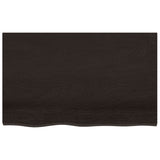 Bathroom Countertop Dark Brown 80x50x cm Treated Solid Wood 3156216