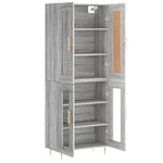 Highboard Grey Sonoma 69.5x34x180 cm Engineered Wood 3199615