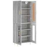 Highboard Grey Sonoma 69.5x34x180 cm Engineered Wood 3199615