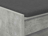 Hall Bench with Cushion Concrete Grey 103 x 38 x 45 cm 891587