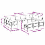 Garden Sofa Set 13 pcs Anthracite Steel 3379028