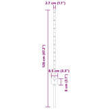 Fence Posts Height Adjustable 5 pcs Green 80 cm Steel 42006262