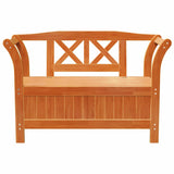 Garden Storage Bench Brown 119 x 76 x 44cm Solid pine wood 4012182