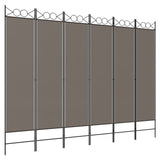 6-Panel Room Divider Anthracite 240x220 cm Fabric 350176