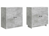 Cabinet Set 2 pcs Concrete Grey 66 x 34.5 x 90 cm 3416361
