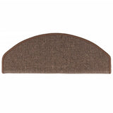 Stair Mats 15 pcs 65x24x4 cm Coffee Brown Half Round Large 133888