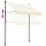 Retractable Awning Cream 250x150 cm Fabric and Steel 368746