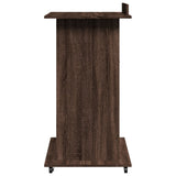 Lectern with Wheels & Drawer Brown Oak 55x55x107 cm Engineered Wood 848030