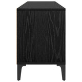 TV Cabinet Black Oak 150 x 30 x 45 cm Engineered Wood and Iron 879485