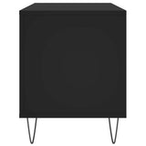 Record Cabinet Black Engineered wood, Iron Medium Modern 831749