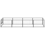 Dog Kennel Black 4 m Steel 3082094